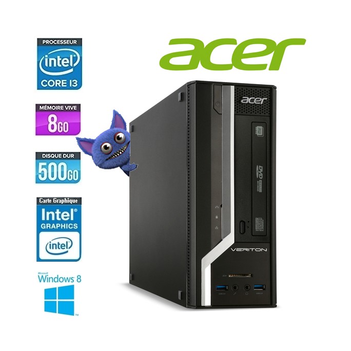 Family PC Acer x2631G Pentium 8Go 500HDD Win10Pro + écran 19 pouces (selon  arrivage) + clavier et souris + Wifi - Reconditionné